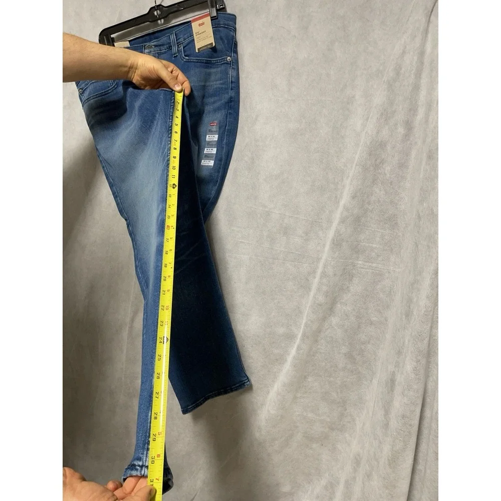 NWT Levi's 514 Jeans Men 36X30 Blue Denim Pants Straight Pocket Whiskered Cowboy